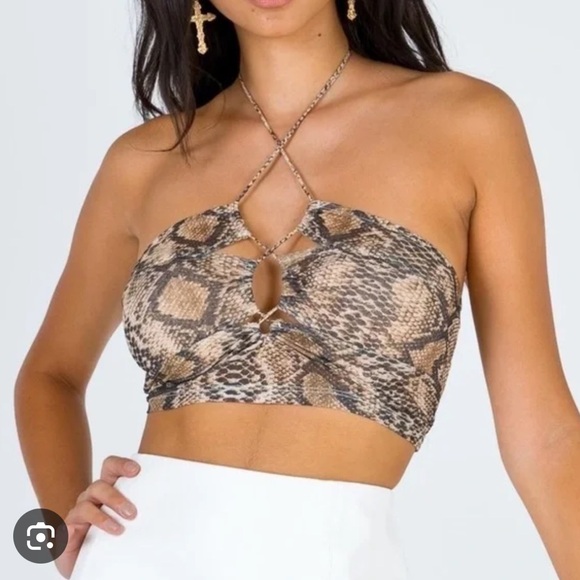 Princess Polly Snake Skin Top - Picture 1 of 5
